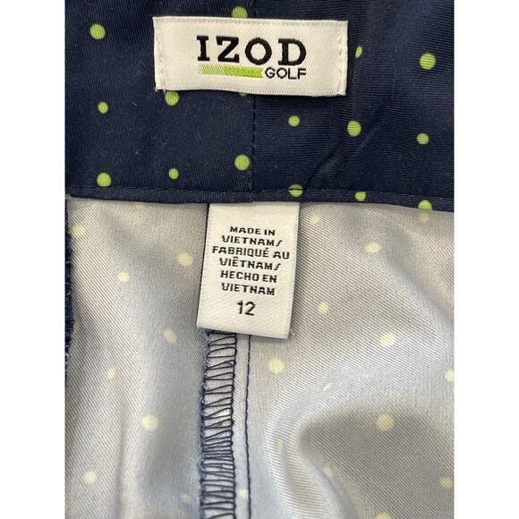 Izod Golf Women’s Shorts Navy Polka Dot Sizw 12 - Picture 7 of 8